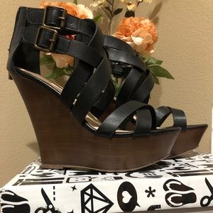 Brand new Bamboo wedges